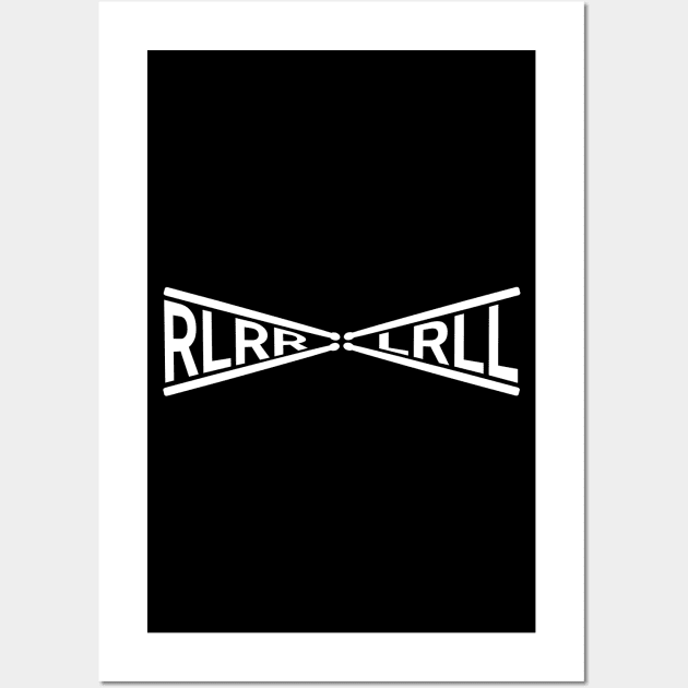 Paradiddle: RLRR LRLL Drum Rudiment Enthusiast Wall Art by Spark of Geniuz